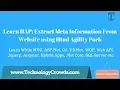 Learn HAP Extract Meta Information from website using html agility pack