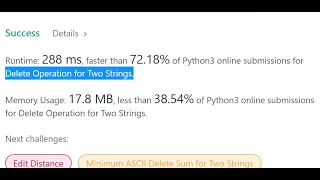 Leetcode 583 Delete Operation for Two Strings Dynamic Programming
