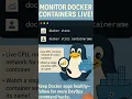Monitor Docker Containers Live With One Command