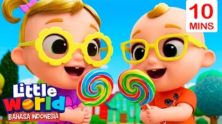 Permen Loli Warna Warni | Little World Bahasa Indonesia | Kartun dan Lagu Anak