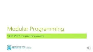 Modular Programming