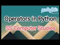 operators in python Python in tamil