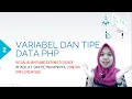 Variabel dan Tipe Data PHP Tutorial PHP