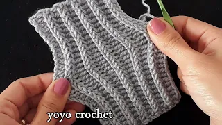 You Have To Try It It S Really Amazing Crochet Pleated Stitch More Prominent In A Differe 