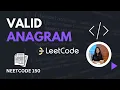 NeetCode150 - VALID ANAGRAM Arrays Hashing LEETCODE Easy Level Question DSA in Python