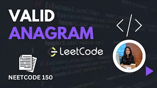 NeetCode150 - VALID ANAGRAM Arrays Hashing LEETCODE Easy Level Question DSA in Python