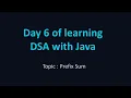 Day - 6 Prefix Sum