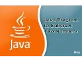 4 Java program to subtract two numbers