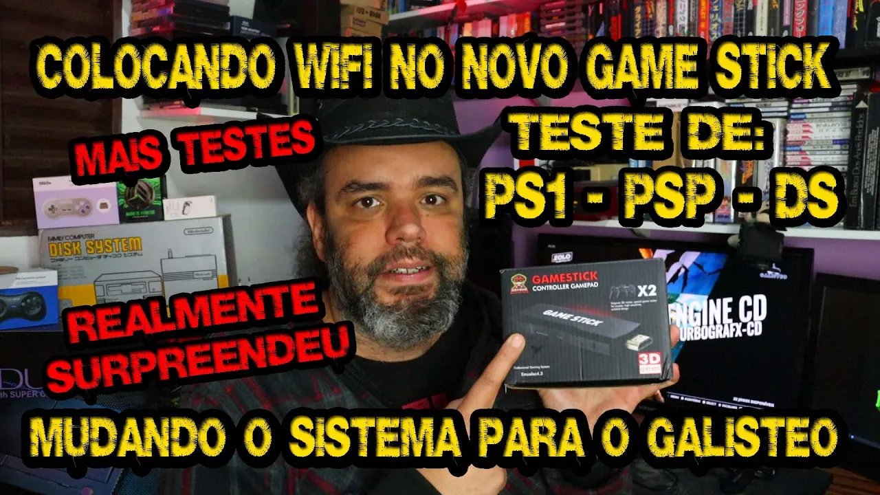 Colocando sistema no NOVO GAME STICK 4k 3D GAMES G10 mais games - Instalando WIFI e Sistema Galisteo