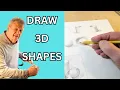 How To Draw 3D Shapes For Beginners Cubes Cylinders Spheres Easy Still Life