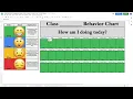 Behavior Management System - Digital Color-Coded Card System Behavior Management Pocket Chart