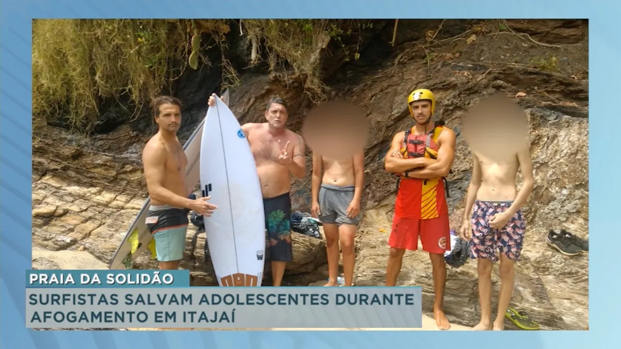 Surfistas salvam adolescente durante afogamento em Itajaí