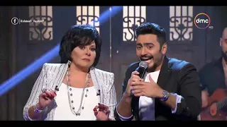 صاحبة السعادة   تامر حسني يفتتح أولى حلقات برنامج صاحبة السعادة ب  أغنية عيش بشوقك أداء رائع دندنها