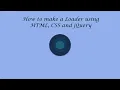 How to make a bouncing loader using HTML CSS TweenMax and jQuery