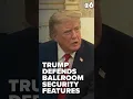Trump defends White House ballroom project and security features
