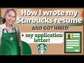 How to create a Starbucks resume Application Letter Starbucks Barista Resume Philippines