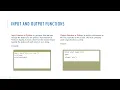 Essentials of Input and Output Functions in Python