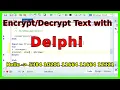 How to encrypt and decrypt text in Delphi