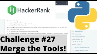 Hackerrank Python Challenge Merge the Tools