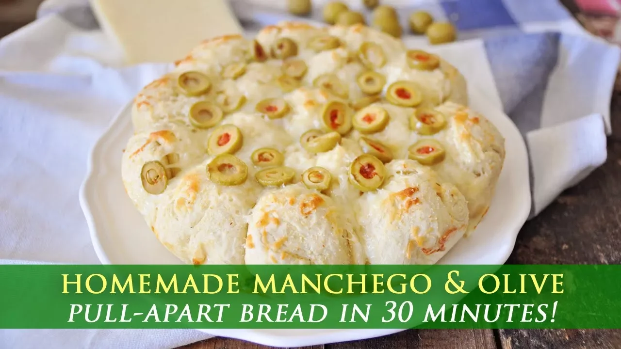 Manchego and Olive Pull-Apart Bread Recipe