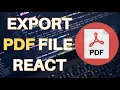 Generate PDF file in ReactJs How to export a pdf table with jspdf