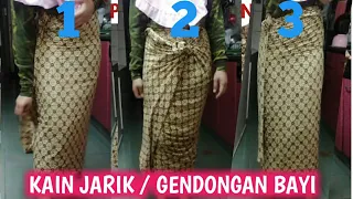 tutorial pakai rok mengunakan kain jarik batik