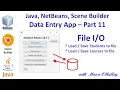 JavaFX NetBeans SceneBuilder - Data Entry App
