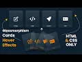 CSS Glassmorphism Cards Hover Effects HTML CSS Only