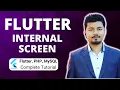 How to Create Internal Screens in Flutter Part 23 Flutter PHP Mysql Tutorial Series