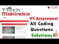 V4 assessment coding solution Tech Mahindra V4 assessment all coding solution V4 assessment