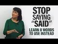 Download Lagu STOP SAYING “SAID”: 8 words you can use instead MP3