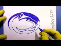 How to Draw Penn State Logo Nittany Lions Easy Step By Step Tutorial Fan Art 2026 Sports College