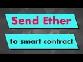 Solidity Tutorial Sending Ether to a smart contract function payable keyword