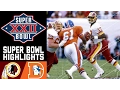 Super Bowl XXII Redskins vs Broncos NFL