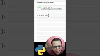 Python NumPy Upper Triangular Matrix
