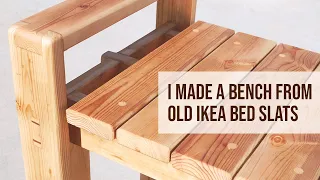 I Made a Bench from Old Ikea Bed Slats without Repurposing DIY