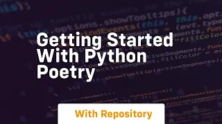 Getting started with python poetry