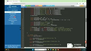 JAVA PROJECT IN ONLINE GDB