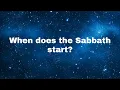 When does the Sabbath Day start 12am or Sunset