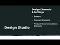 Introduction To The Design Studio Elements And Settings