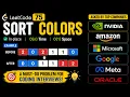 LeetCode 75 Sort Colors Explained Asked by NVIDIA Amazon Google DSA Interview Question