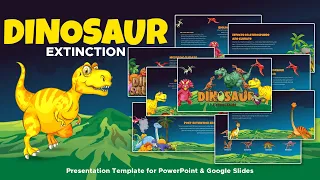Dinosaur Extinction Presentation Templates inspired from jurassicworld