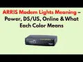 ARRIS Modem Lights Meaning - Power Online What Each Color Means