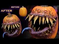 How to Carve a Foam Pumpkin Tutorial DnD Mimic - Craft Foam Pumpkin