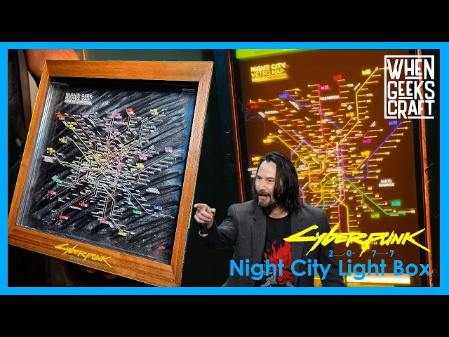 When Geeks Craft the Night City Metro Map from Cyber Punk 2077