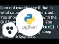 wxPython Pango error when using a while True loop in a thread