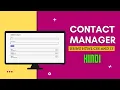 Contact Manager Website Using Html css and js