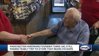 Hardware store s 100-year-old founder returns to visit