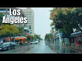 Real Rain in Los Angeles 4K ASMR Santa Monica Blvd Drive Ocean Ave West LA Drive No 3