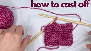 beginner knitting how to cast off simple stretchy KNIT cast off